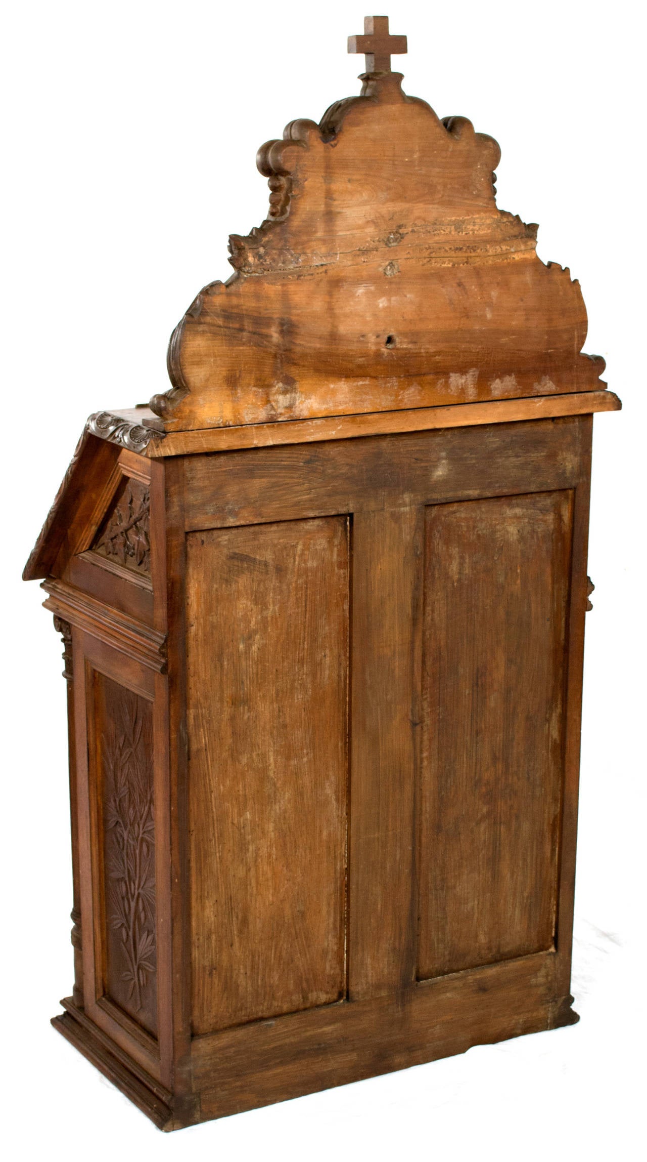 19th Century Carved French Walnut Altar for Private Worship