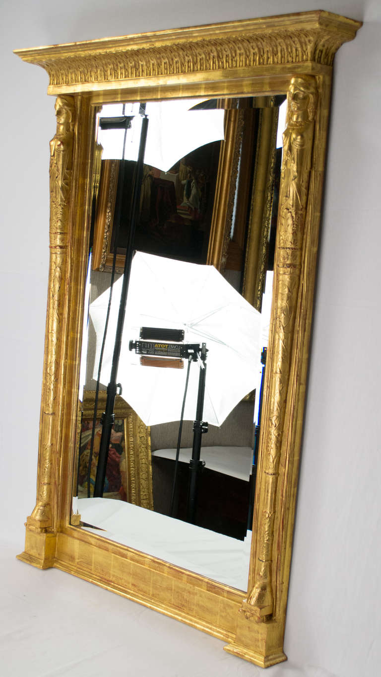 American Large Tabernacle Framed Mirror