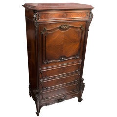Antique A Rosewood French Louis XV Style Safe