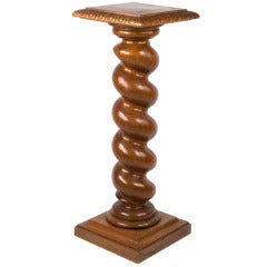French Walnut Solomonic Pedestal