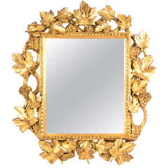 Italian Gilt And Bevelled Grapevine Mirror 2