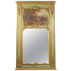 A Gilt French Trumeau Featuring A Large Painting