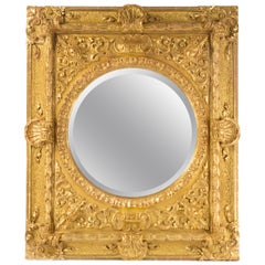 Carved and Gilt Italian Baroque Mirror