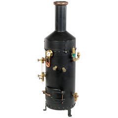 Vintage Vertical Donkey Steam Boiler Model