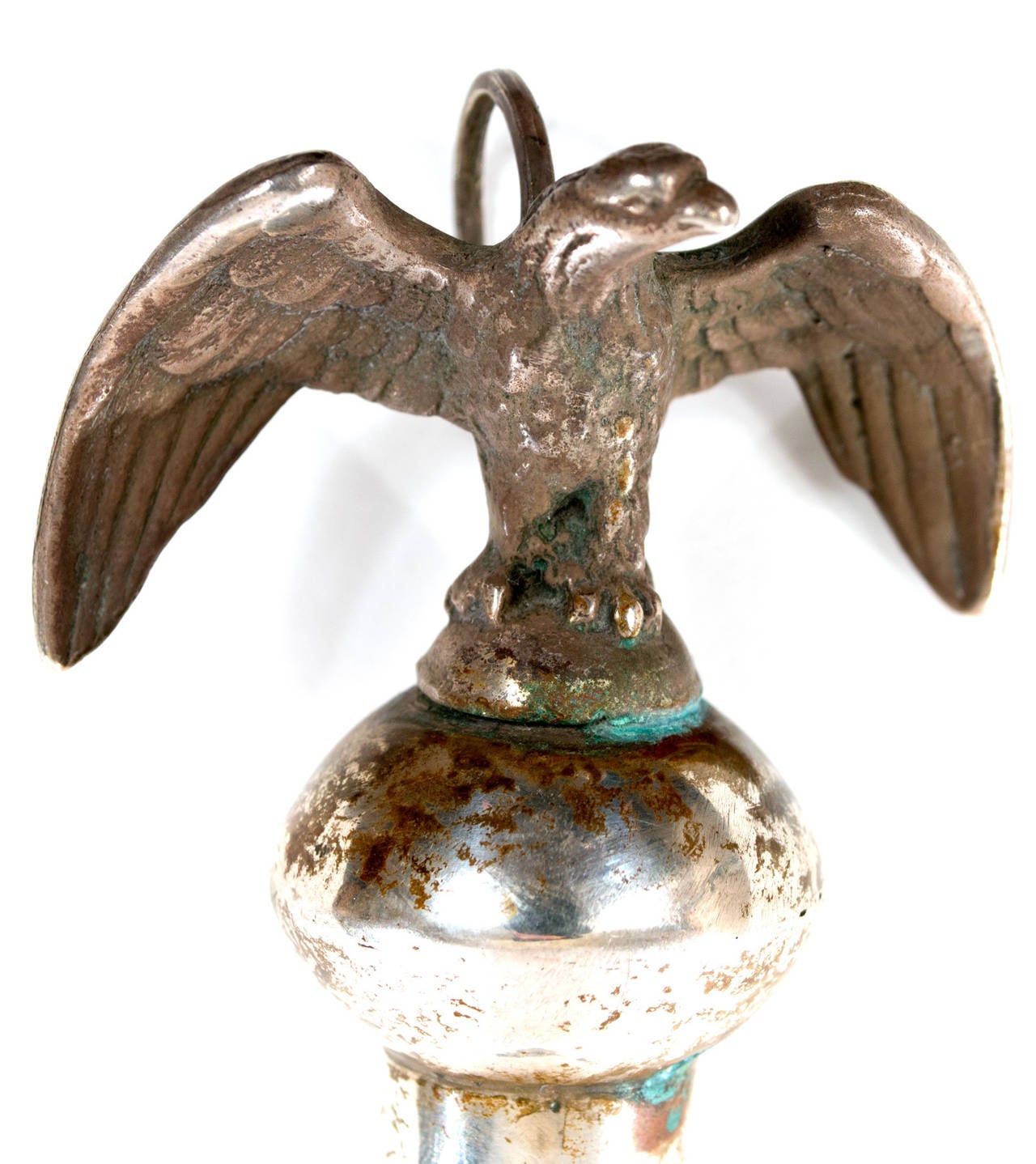 Silver Plate Silver-plate Yad Torah Pointer with Bird Finial