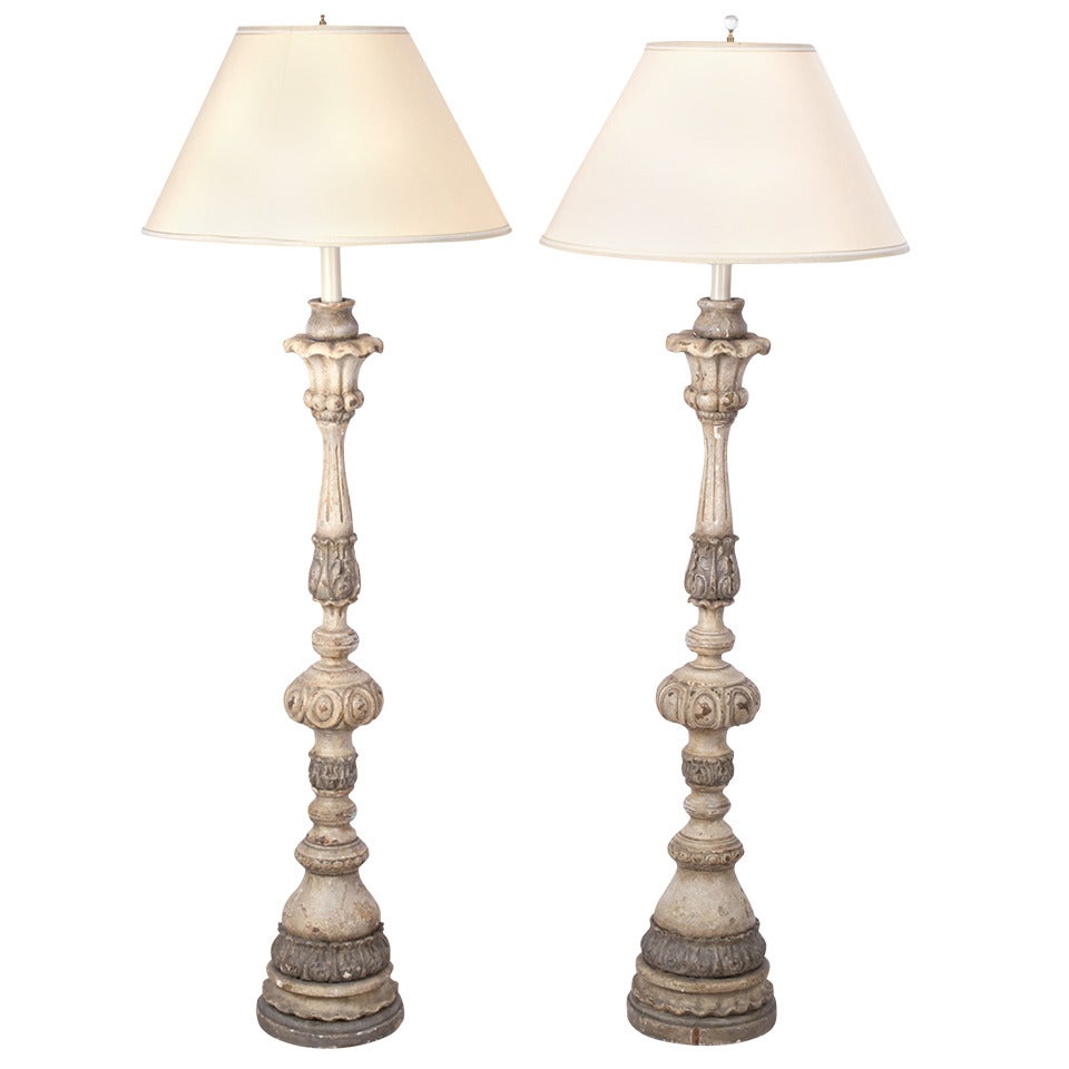 Pair of Italian Architectural Floor Lamps