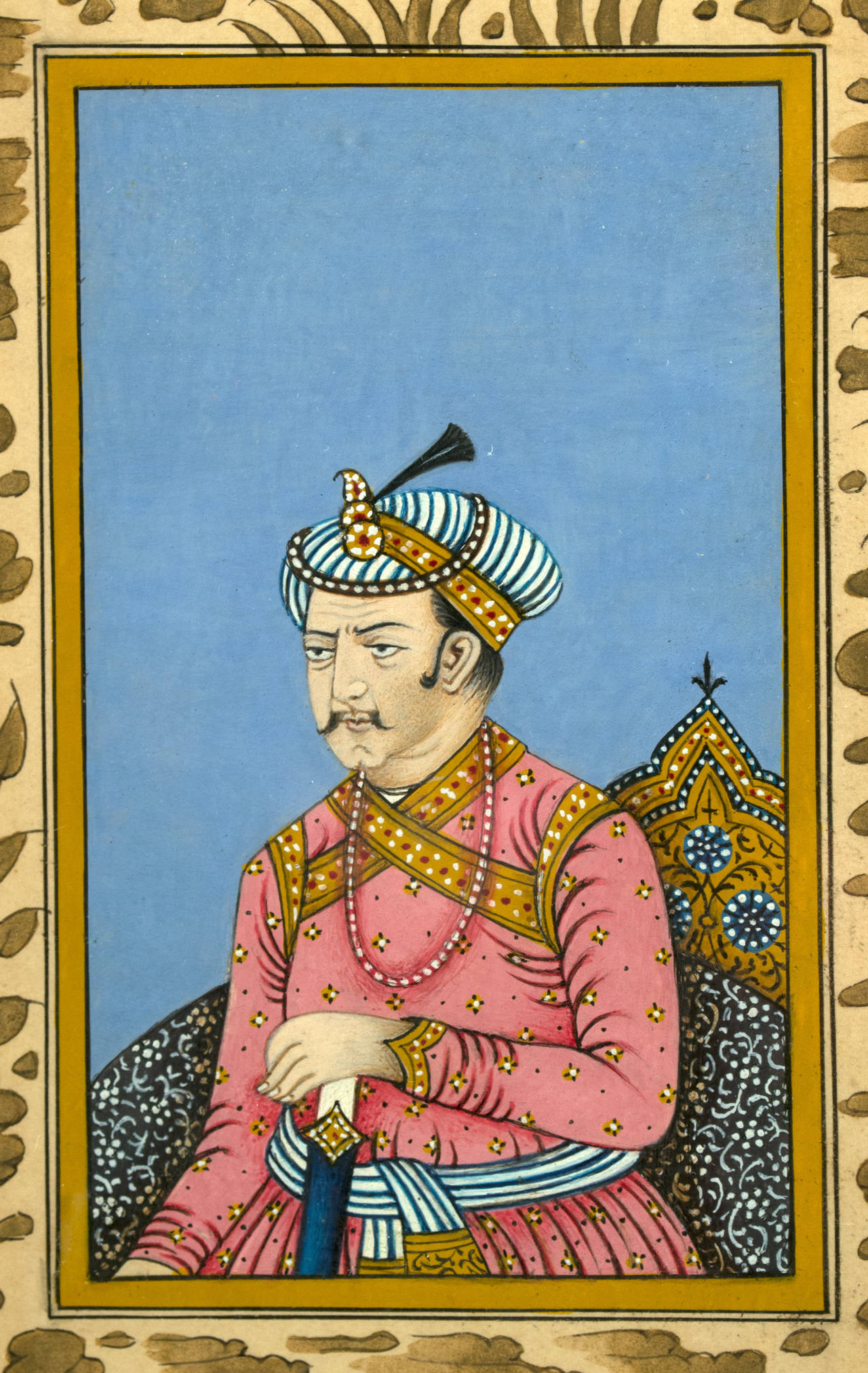 Twelve Miniature Mughal Portraits In Good Condition In Salt Lake City, UT