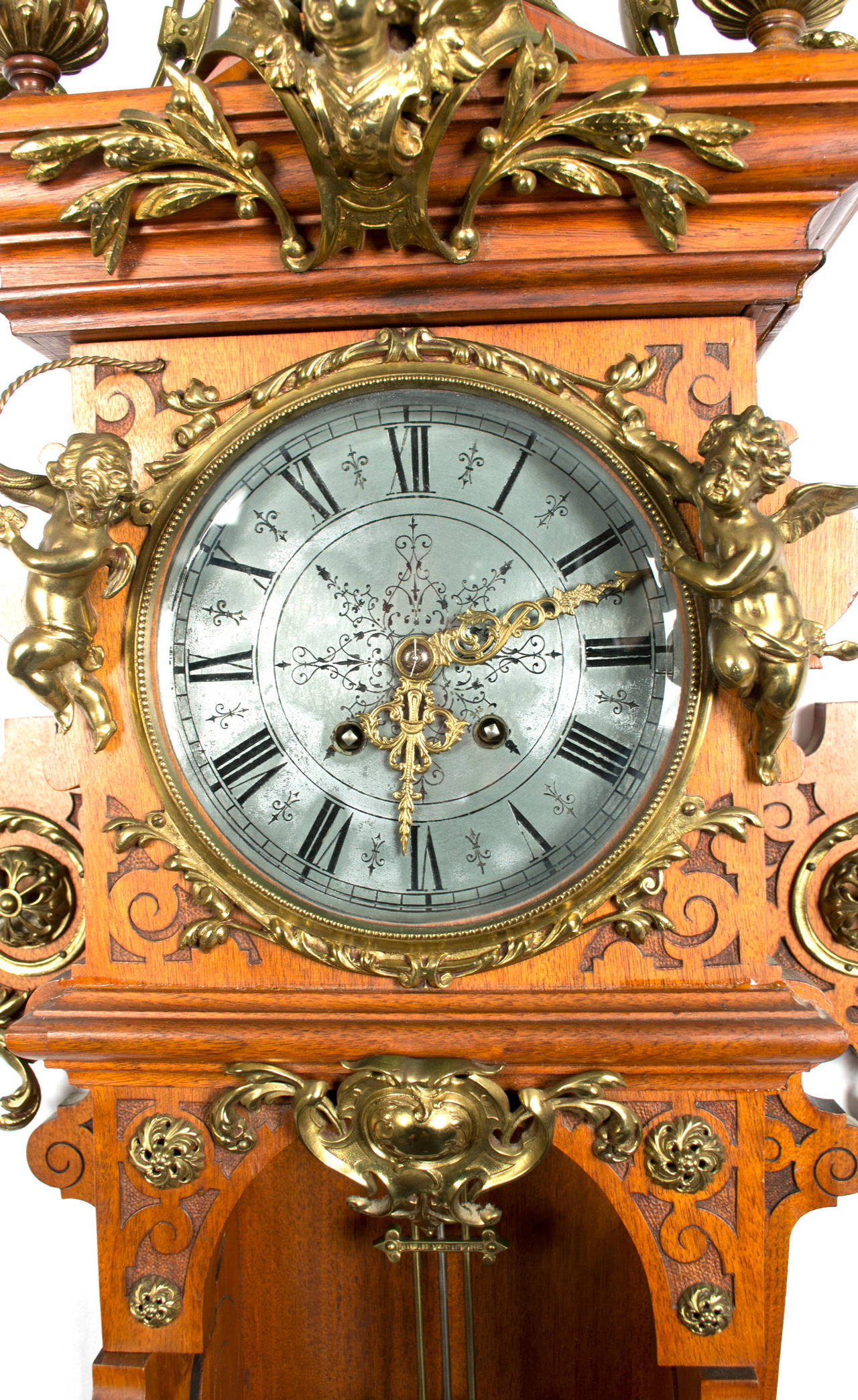 German Beaux-Arts Style Wall Clock In Good Condition In Salt Lake City, UT