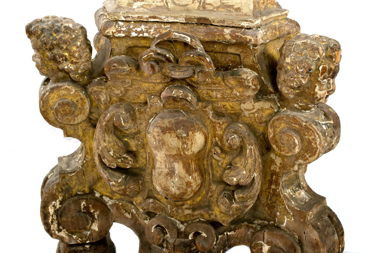 19th Century Monumental Italian Carved and Gilt Candelabra For Sale