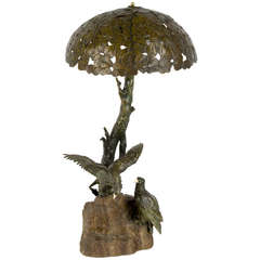 Fine Austrian Sculpted Bronze and Onyx Table Lamp 7