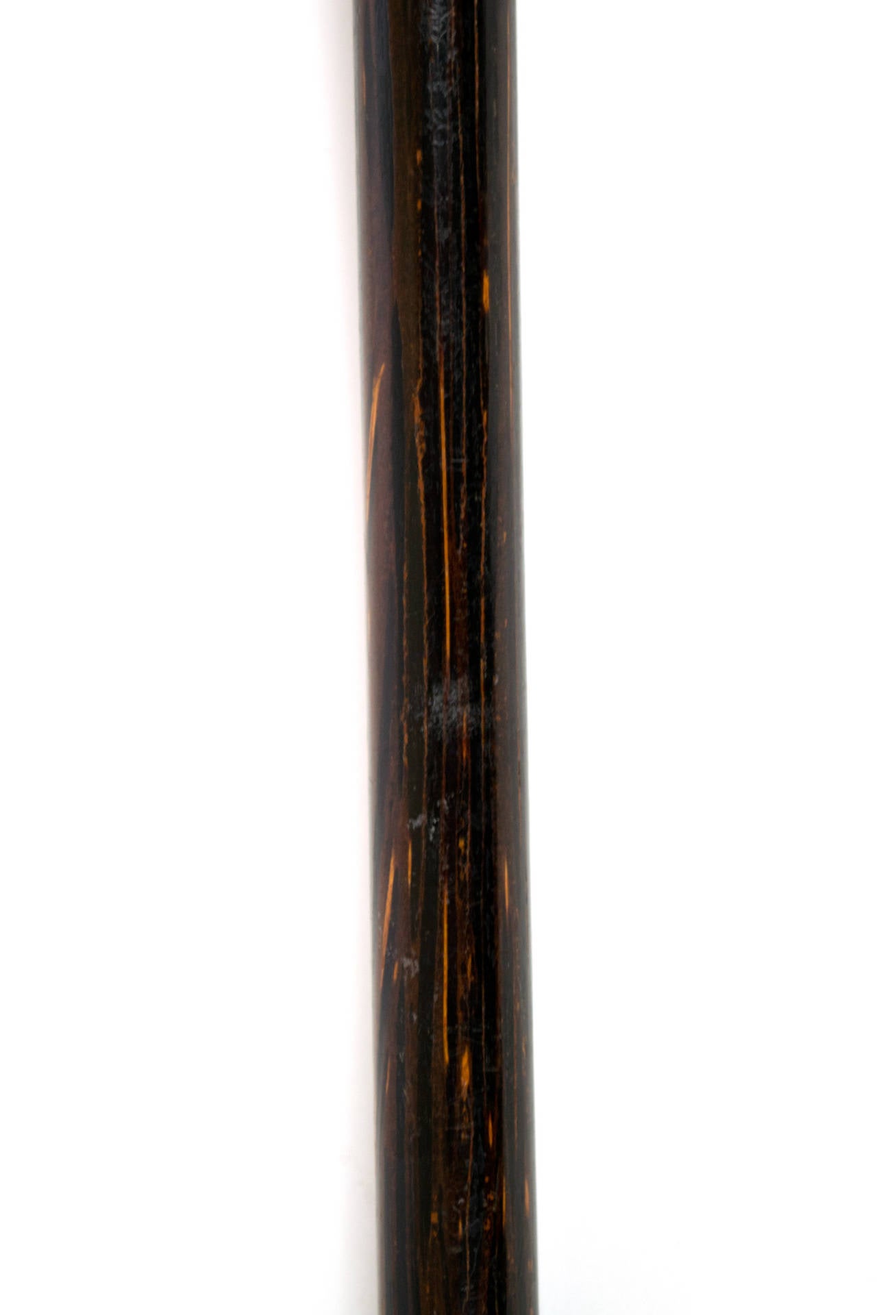 Art Deco Zebrawood Walking Stick Topped with Woman's Head