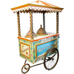 A Painted French Glaces Ice Cream Trolley