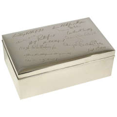 A Sterling Silver Dunhill Cigar Humidor from a Prominent New York Family