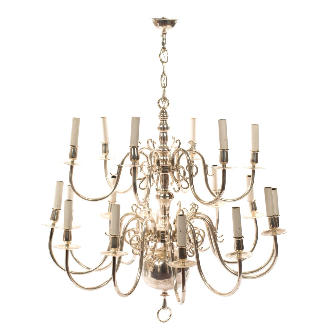 A George III style eighteen light chandelier