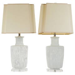 Pair of Italian Blown Glass Table Lamps 2