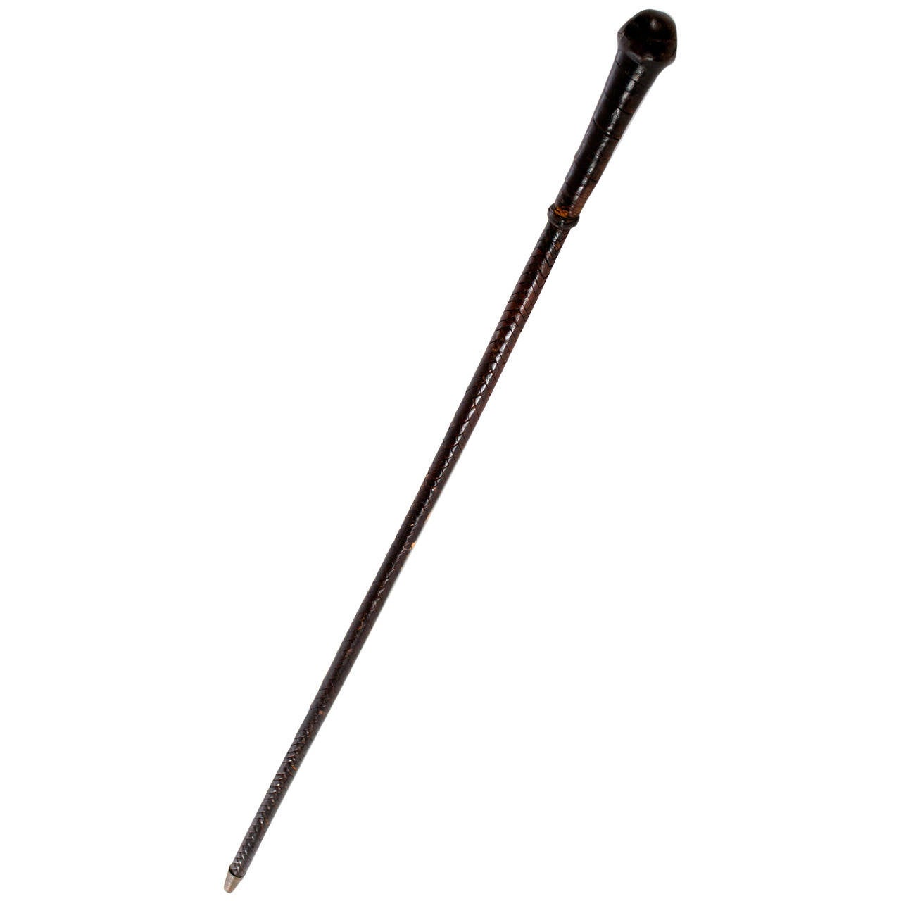Braided Leather Walking Stick or Cane at 1stdibs