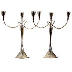 Pair of Midcentury Sterling Candlesticks 6