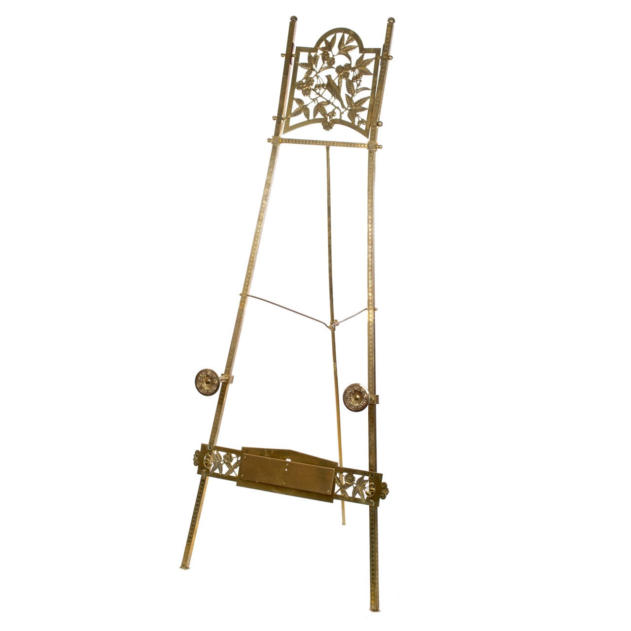 An American Aesthetic Movement Brass Easel
