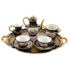 Cobalt Blue and Gold Sèvres Porcelain Tea Service