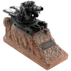 Bronze and Marble Scale Model of a WWI Gun