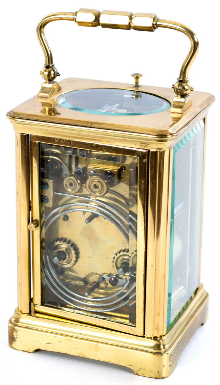 Brass Continental Carriage Clock in Original Case 1