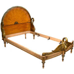 A French Art Deco Swan Bed