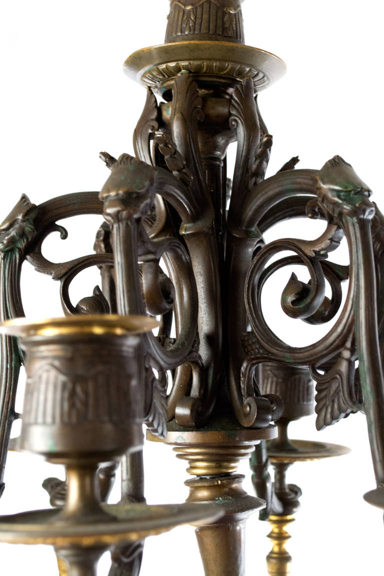 Pair of Monumental Bronze Candelabra Sculptures on Stands by Émile Picault In Good Condition In Salt Lake City, UT