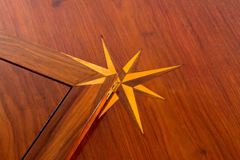 Parquetry Folding French Yacht Game Table