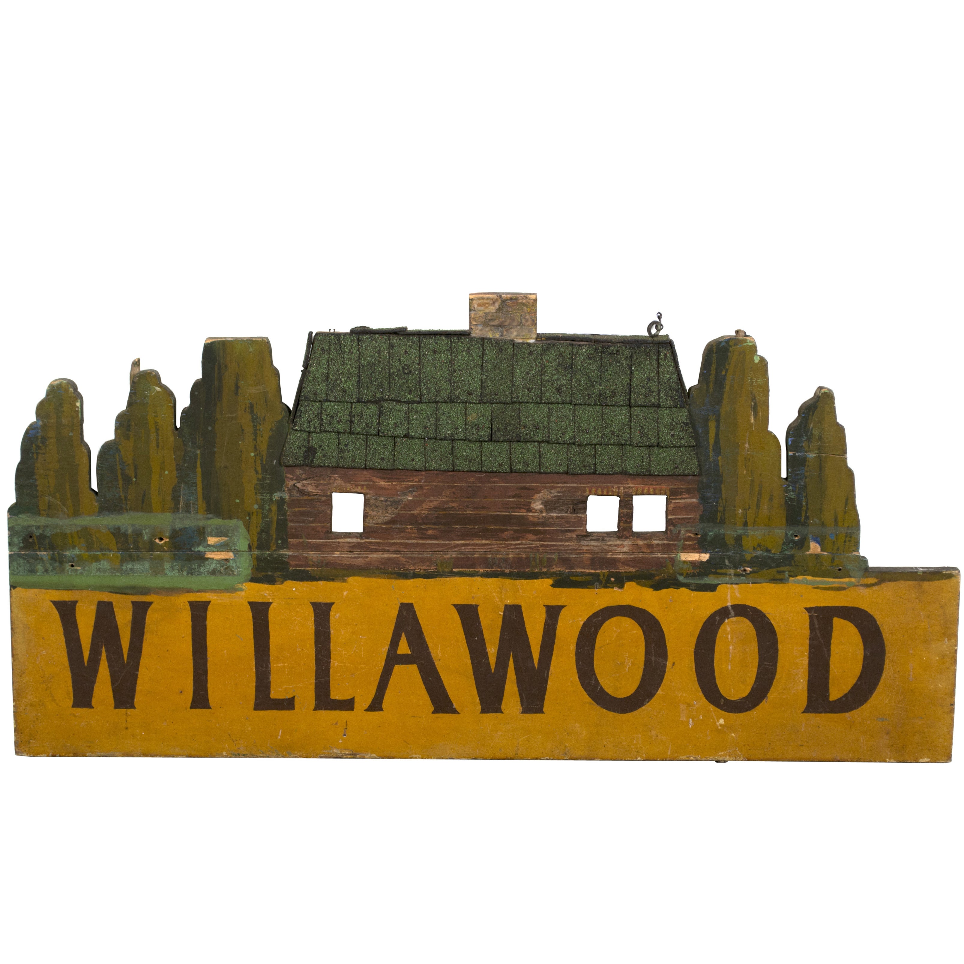 Cabin Sign Painted by the Artist Grant Wood