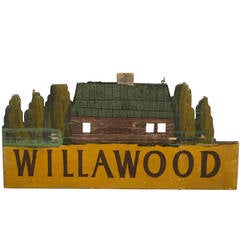 Used Cabin Sign Painted by the Artist Grant Wood