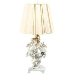 Mid-Century Italian Blonde en Chine Porcelain Table Lamp 9