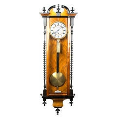 Antique 1857 Lenzkirch Mahogany Wall Clock