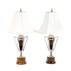 Vintage Pair of Trophy Table Lamps