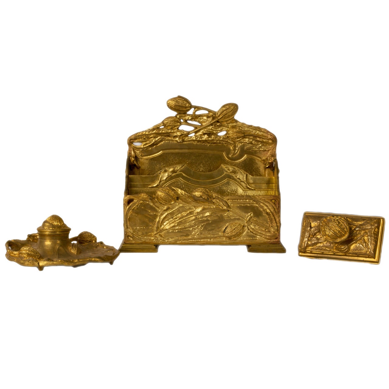 Gilt Bronze Desk Set By Albert Marionnet