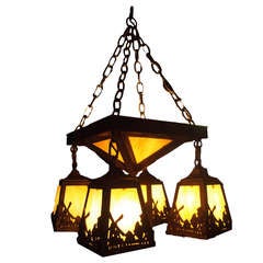 American Arts & Crafts Windmill Chandelier 2