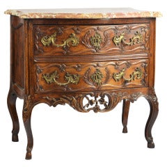 Richly Carved 18th Century French Walnut Commode