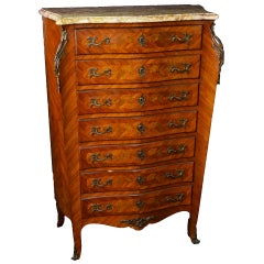 Antique French Parquetry Louis XV Style Semainier