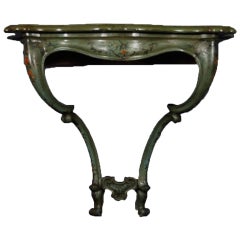 Painted Venetian Rococo Revival Bracket Table