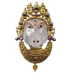 Nepalese Carved Rock Crystal Goddess Swetavarahi 3
