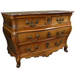 French Louis XV Walnut Commode