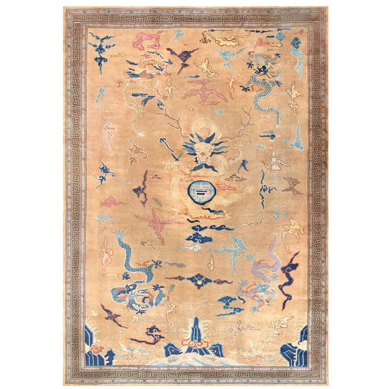 Large Antique Chinese Rug For Sale at 1stdibs