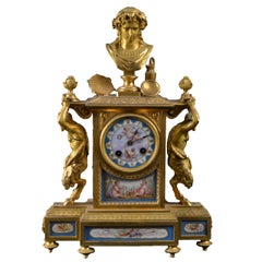 Sevres Porcelain Mantel Clock
