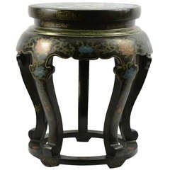 Five-Leg Crane Cloisonné Table or Seat