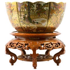 Lobed Satsuma Bowl on Stand