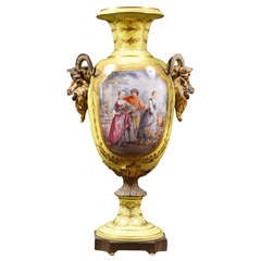 Monumental Porcelain Ormolu Vase 9