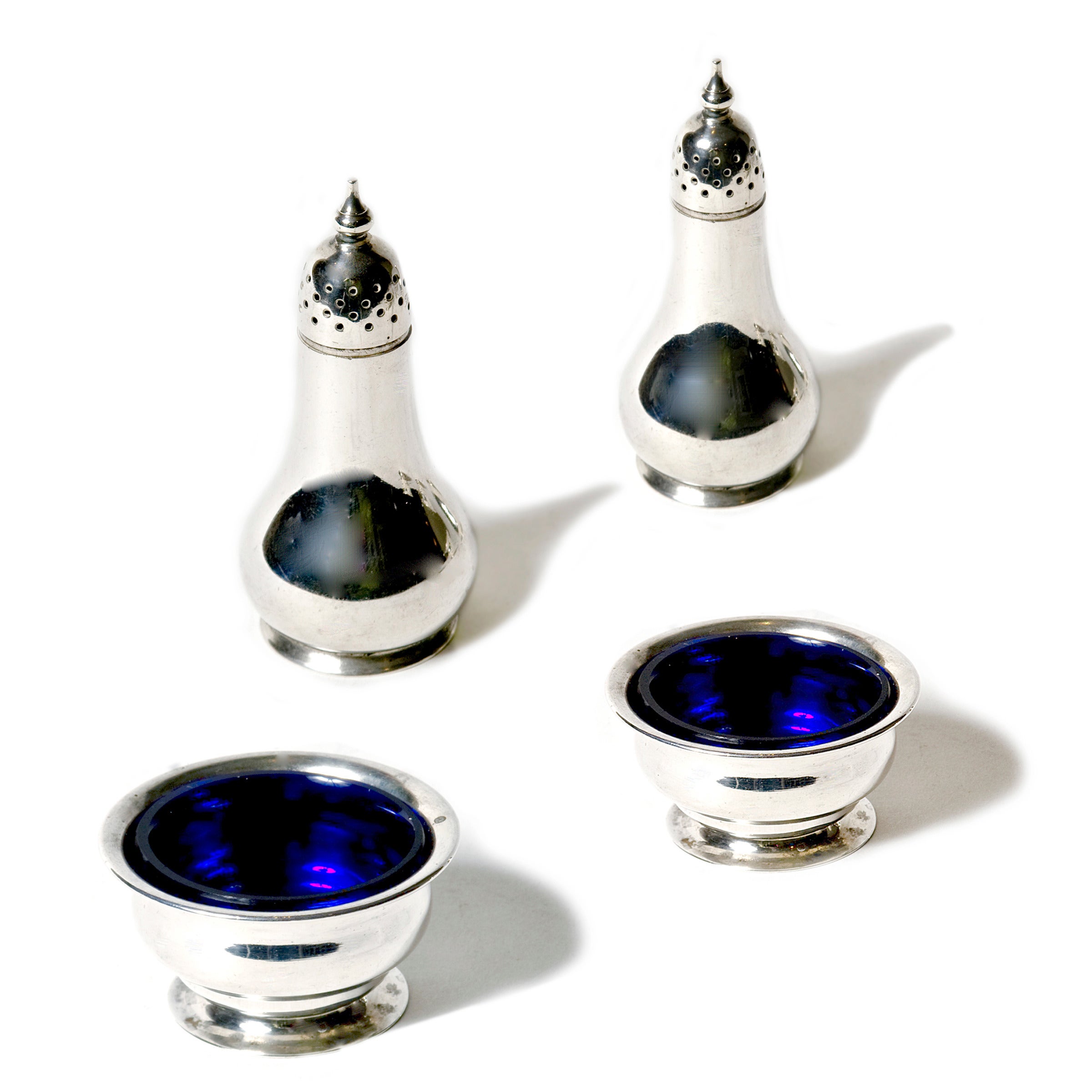 Sterling Silver Salt and Pepper Set, circa 1928 For Sale