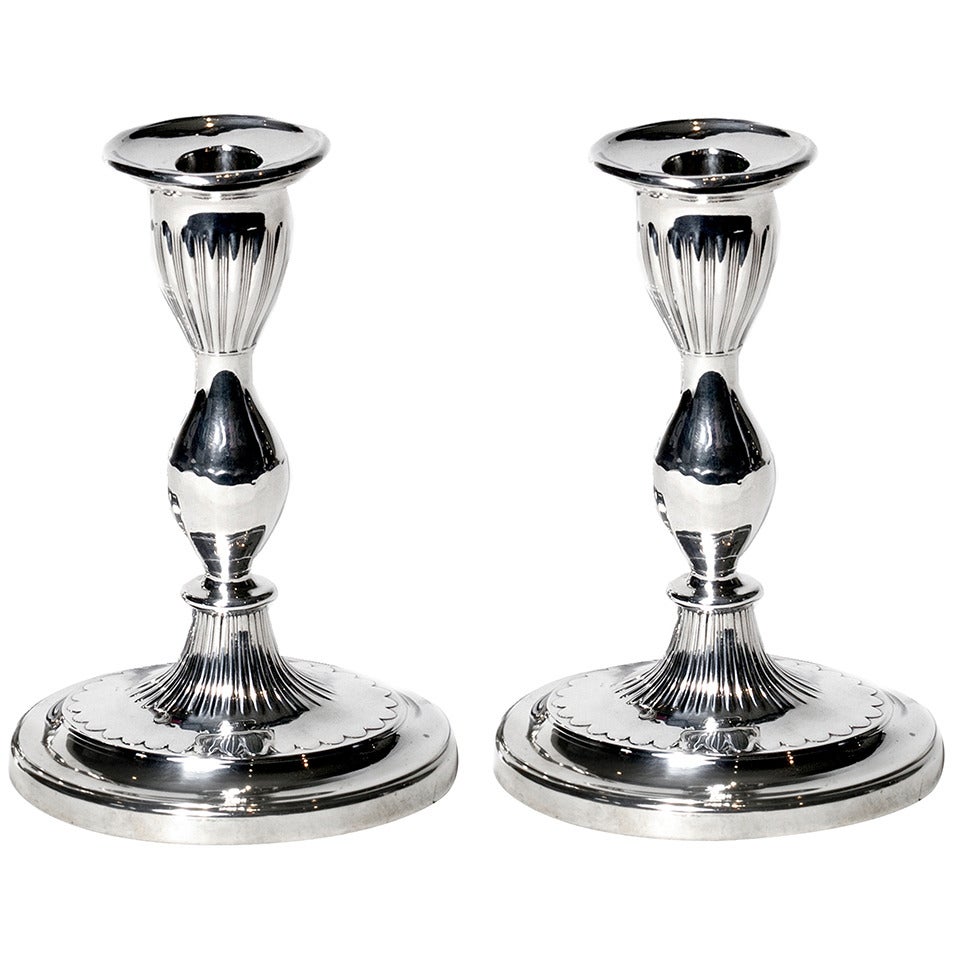 Sheffield Silver Plate Candlesticks For Sale