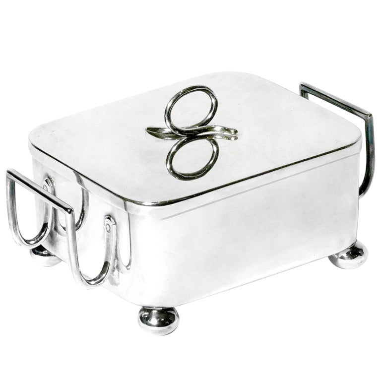 Silver Plate Square Butter Dish at 1stdibs