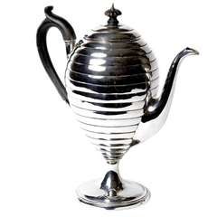Silver Plate "Beehive" Coffee Pot