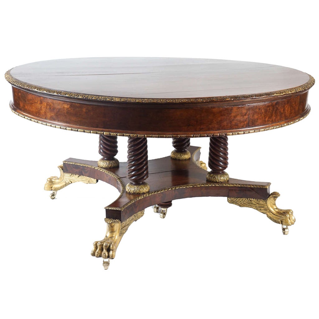 Rare Extension Table by Meier & Hagen, Manhattan, NY, circa 1880